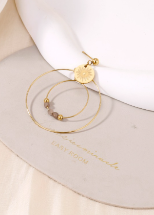 Boucles d'oreilles acier Maria