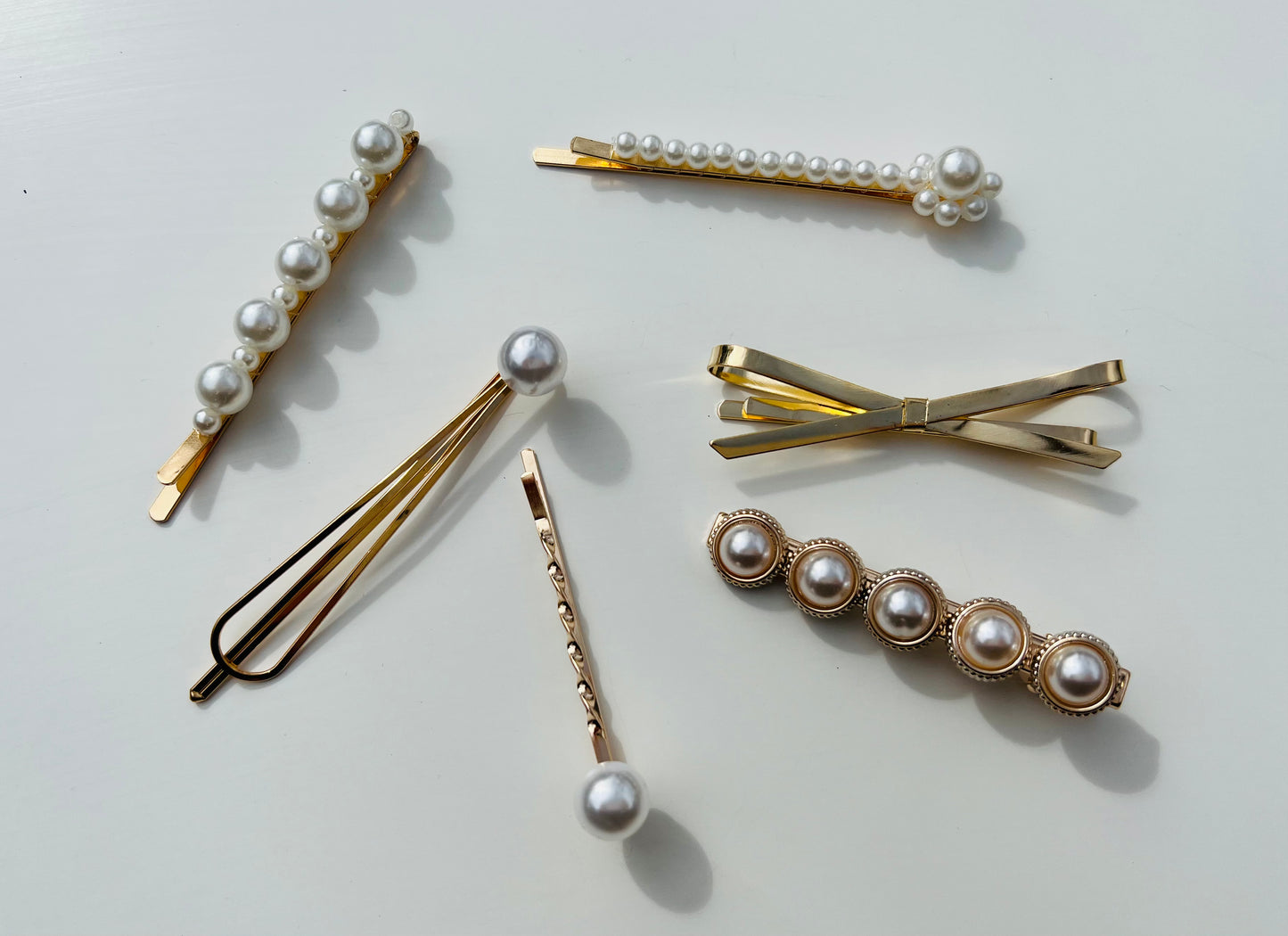 Barrettes cheveux perles