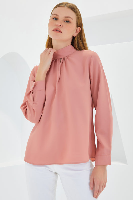 552 - Chemisier rose pale