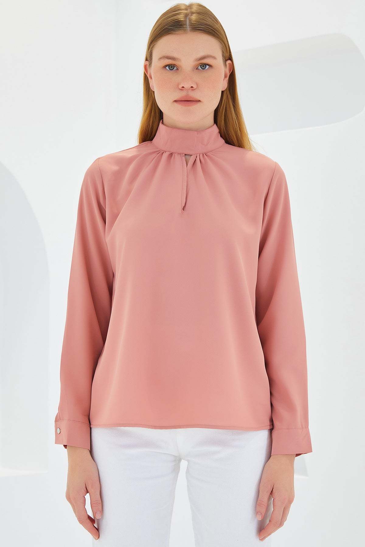 552 - Chemisier rose pale