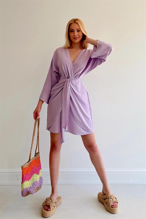 Robe croisée lilas