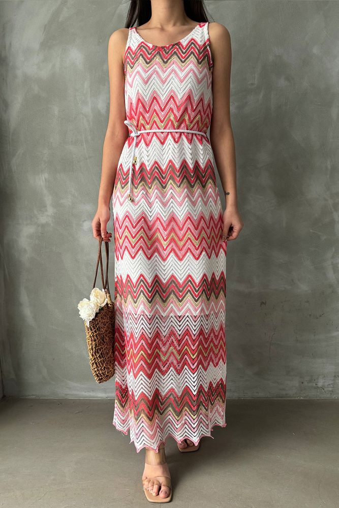 Robe Zig zag rose