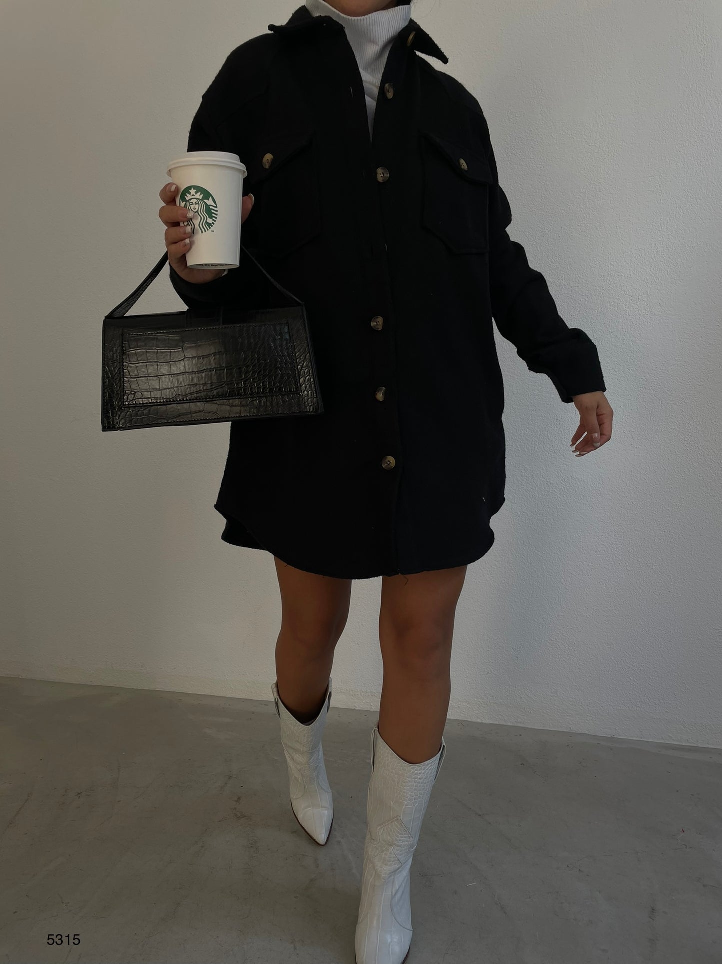 Veste noire longue