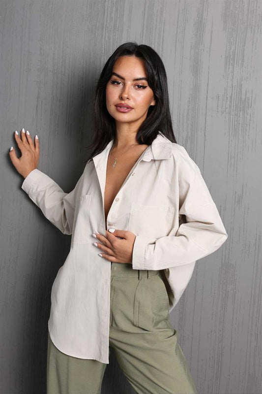 Chemise écrue oversize