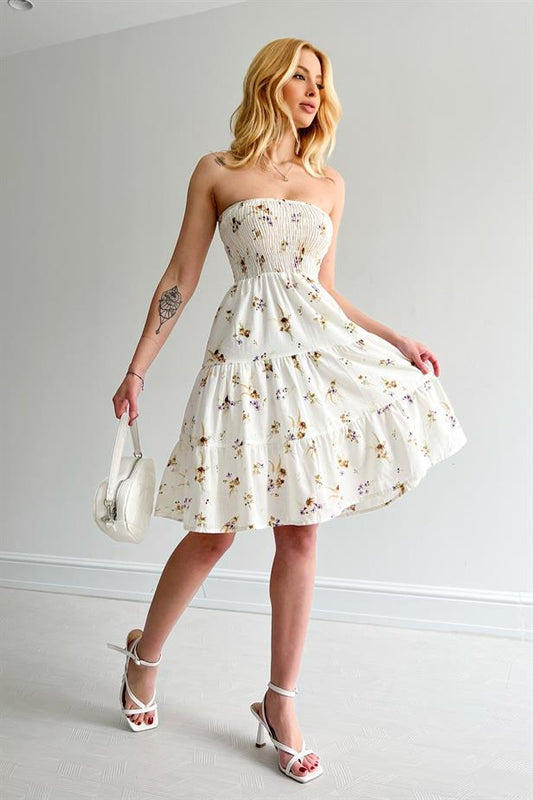 Robe bustier imprimée