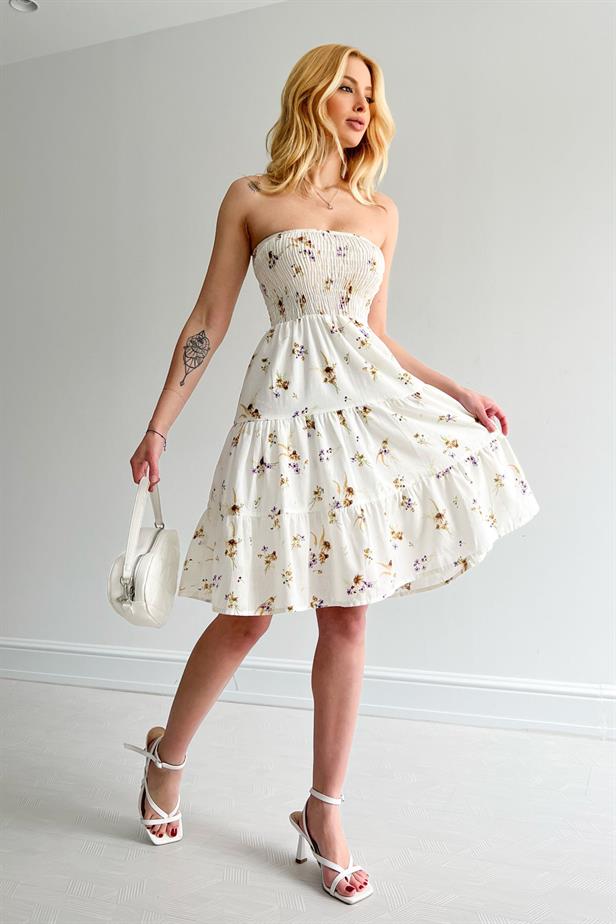 Robe bustier imprimée