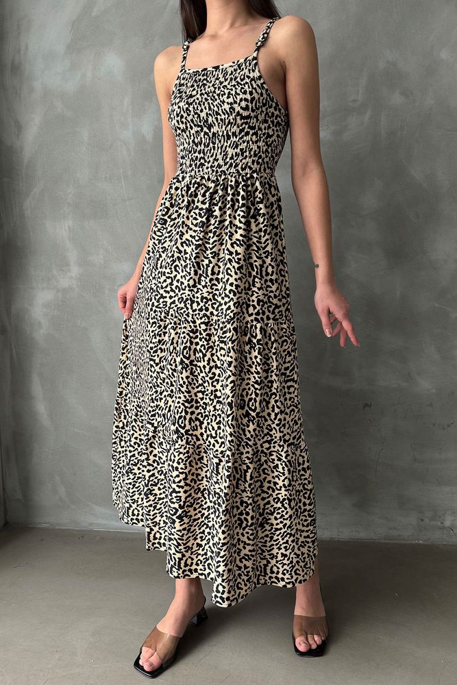 Robe longue léopard