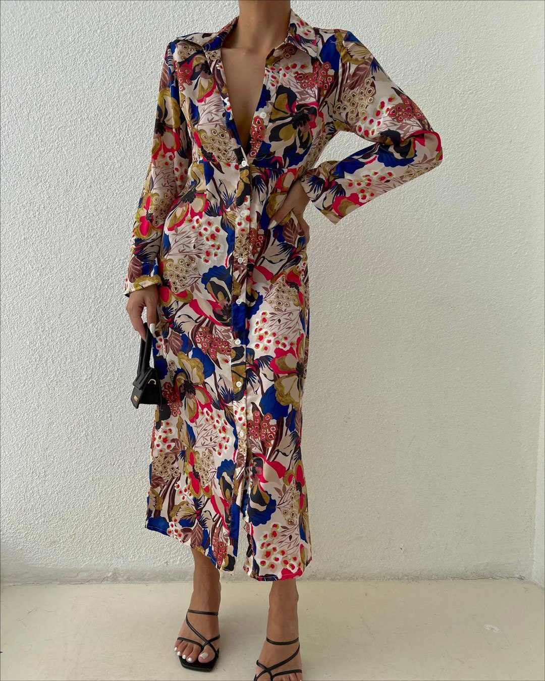 Robe longue imprimée