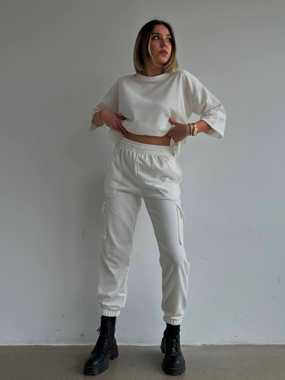 Survêtement cargo blanc