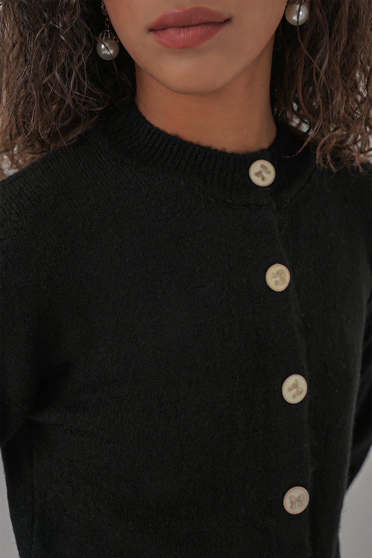 522 - Gilet boutonné noir
