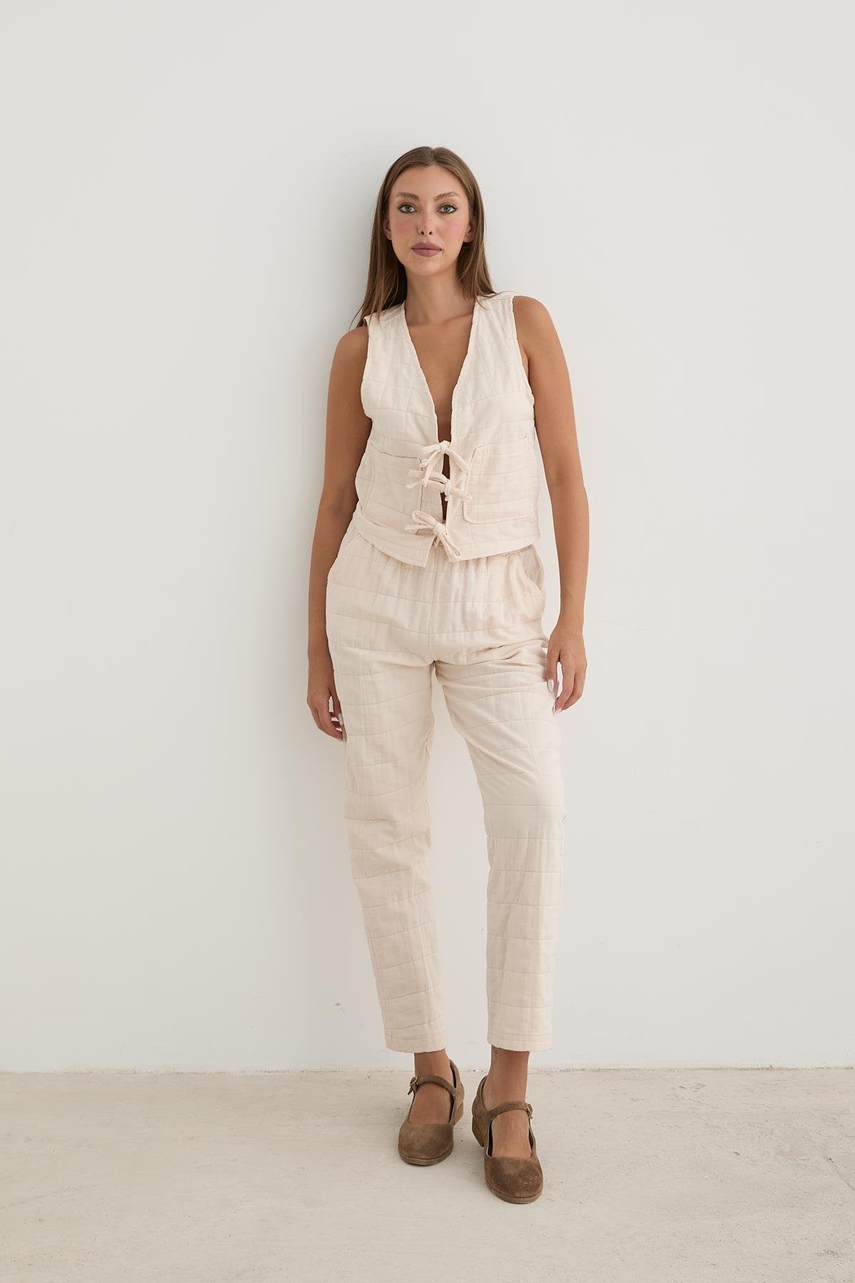 591 - Gilet matelassé écru