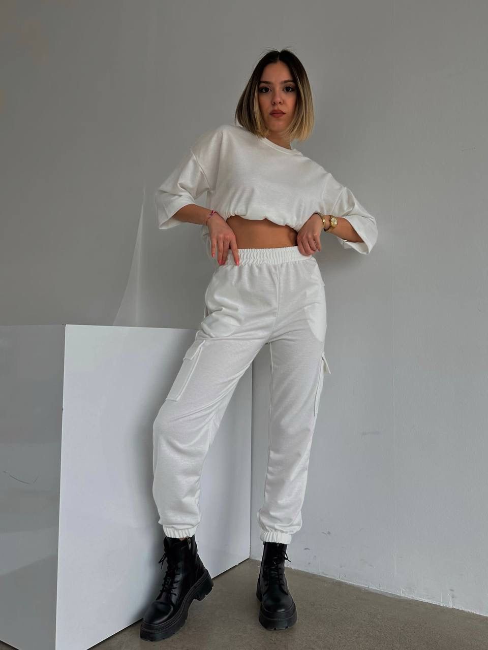 Survêtement cargo blanc