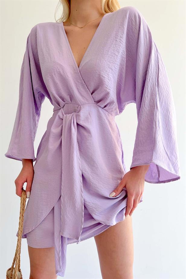Robe croisée lilas