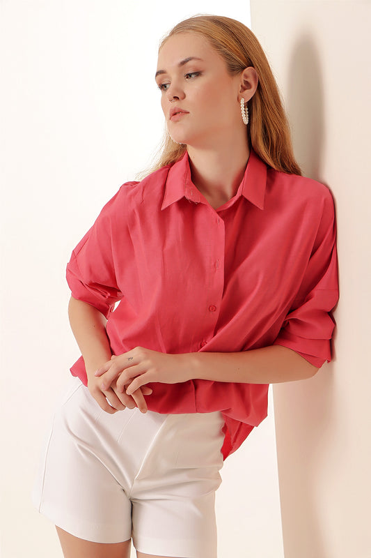 Chemise rose