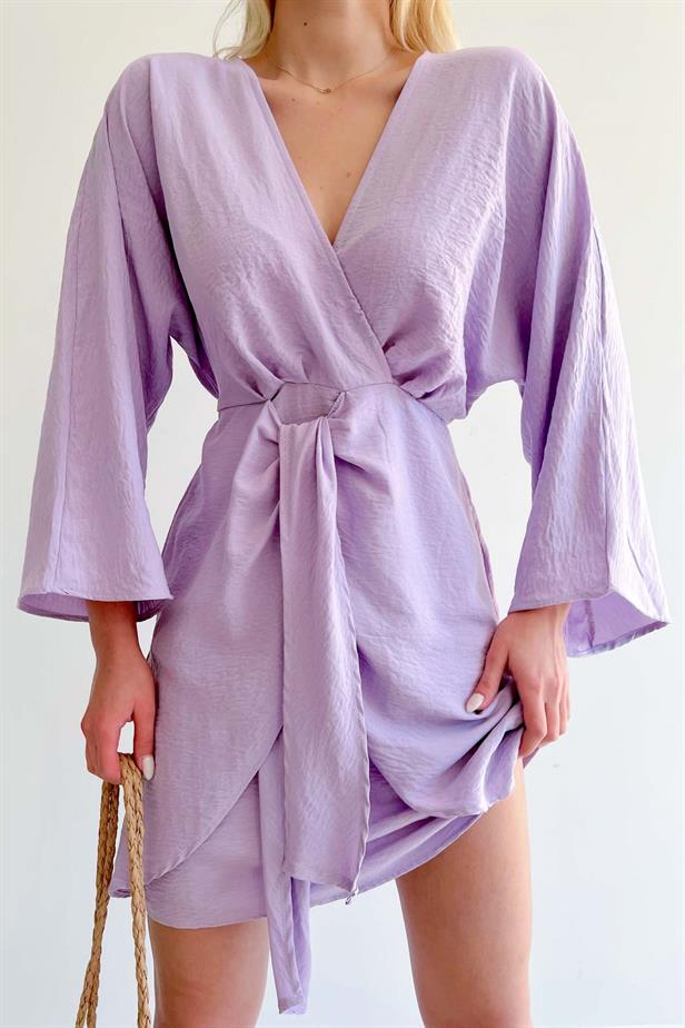 Robe croisée lilas