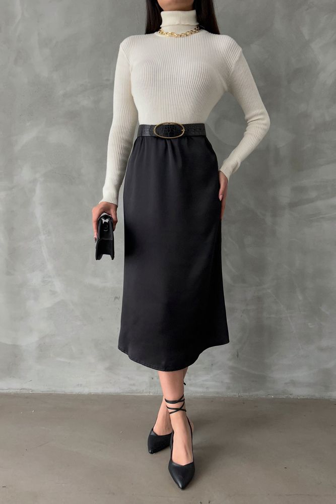 Jupe satin noire