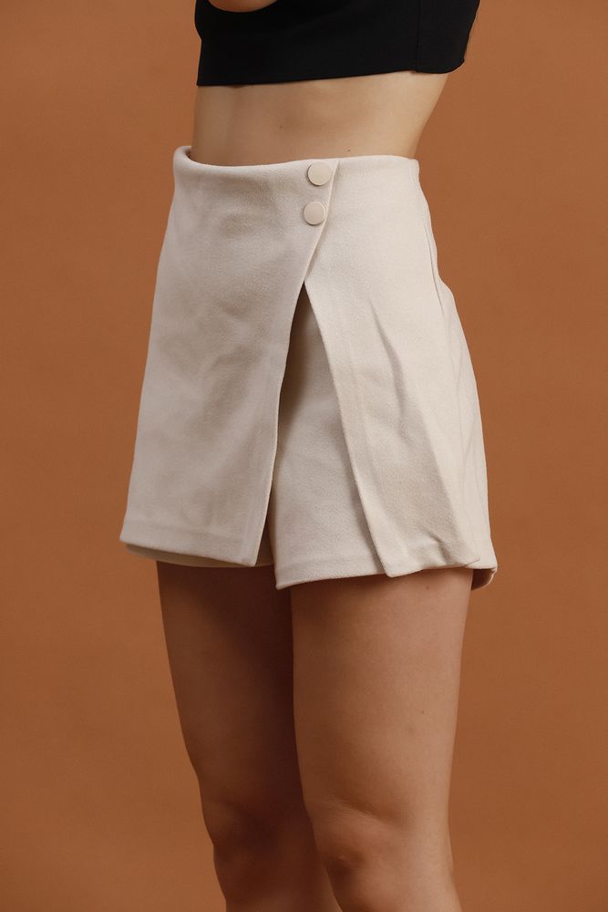 Jupe short beige