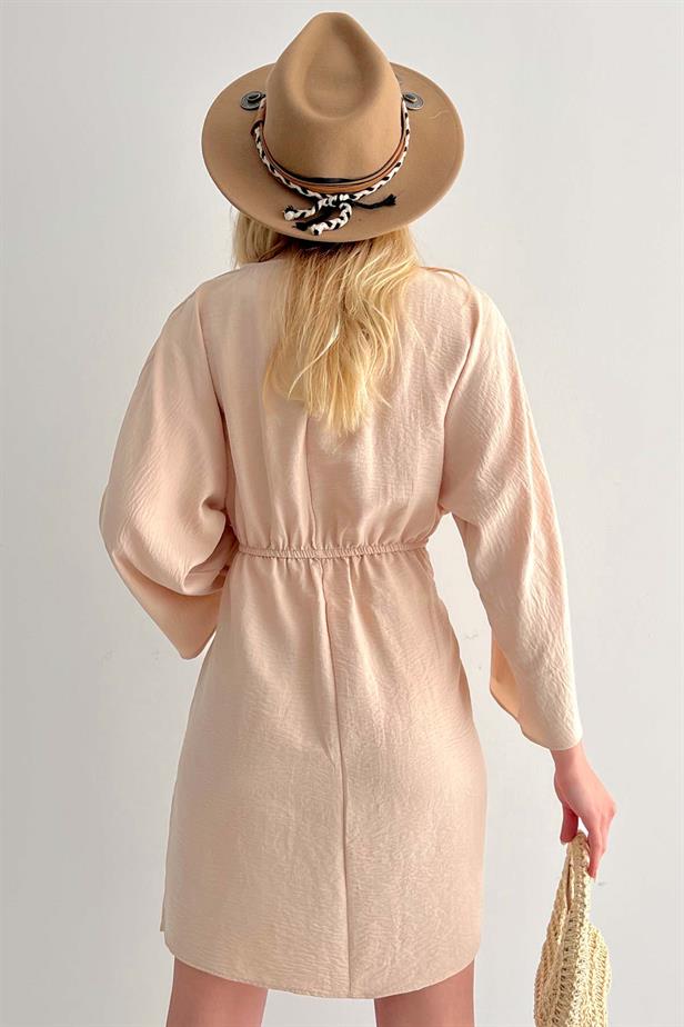 Robe croisée écru