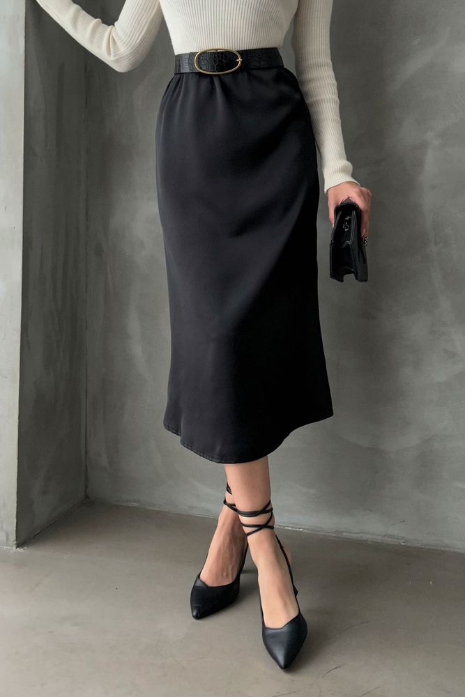Jupe satin noire
