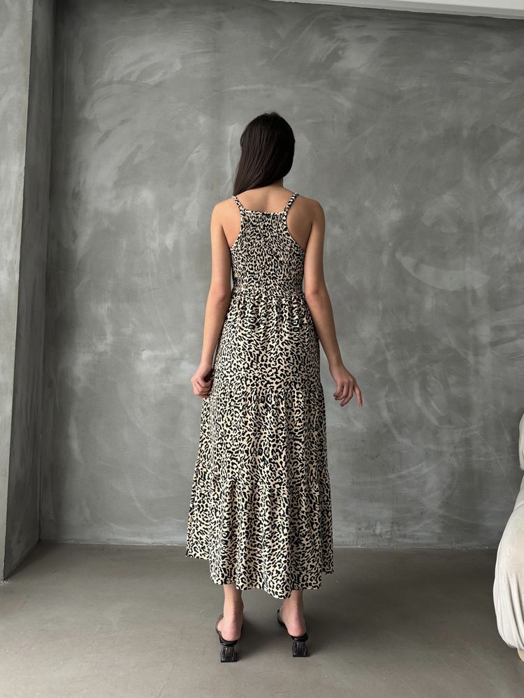 Robe longue léopard