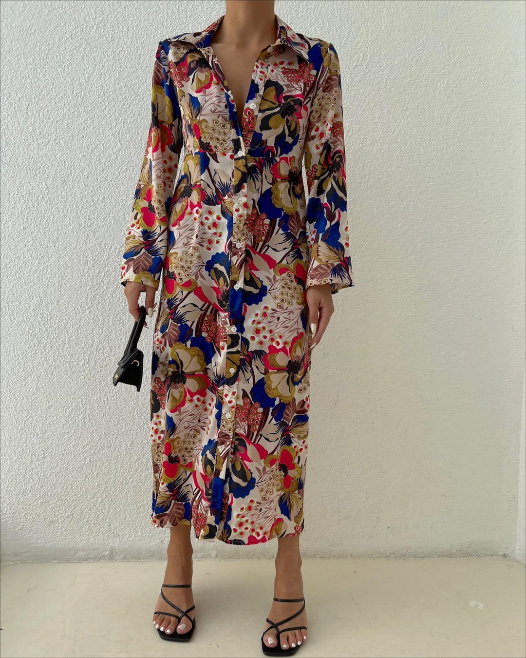 Robe longue imprimée