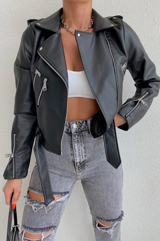558 - Veste simili cuir noire
