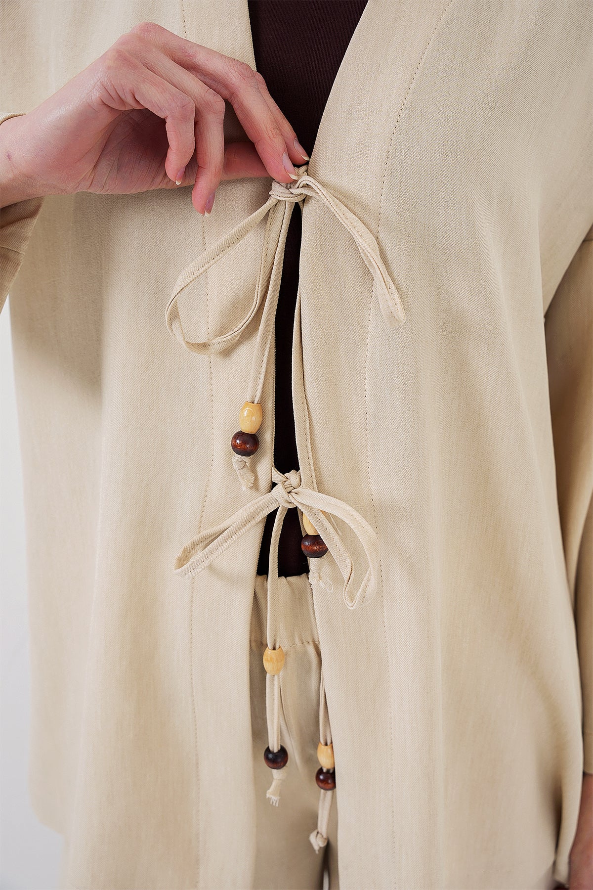 509 - Ensemble kimono beige lin