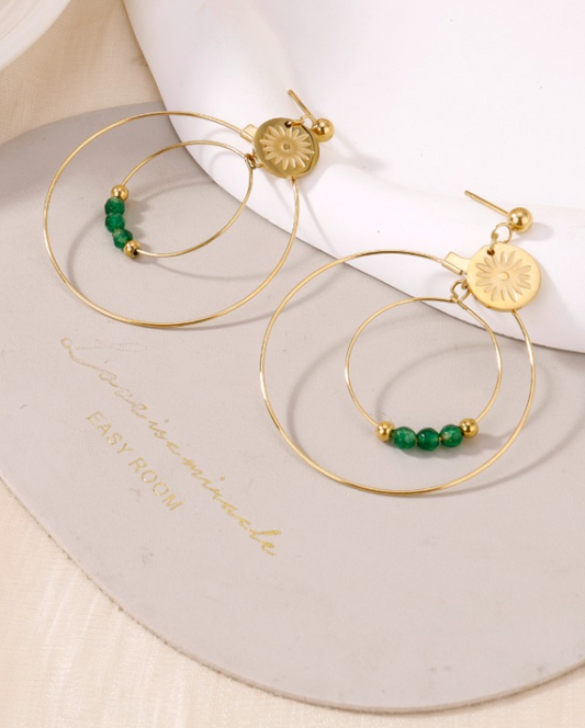 Boucles d'oreilles acier Perla