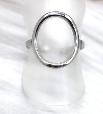 Bague acier Merry Argenté