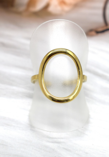 Bague acier Merry doré