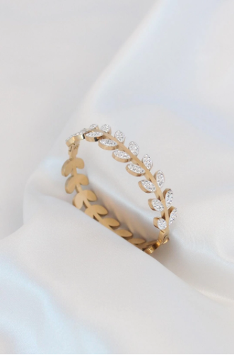 Bracelet acier et zircon Naelle