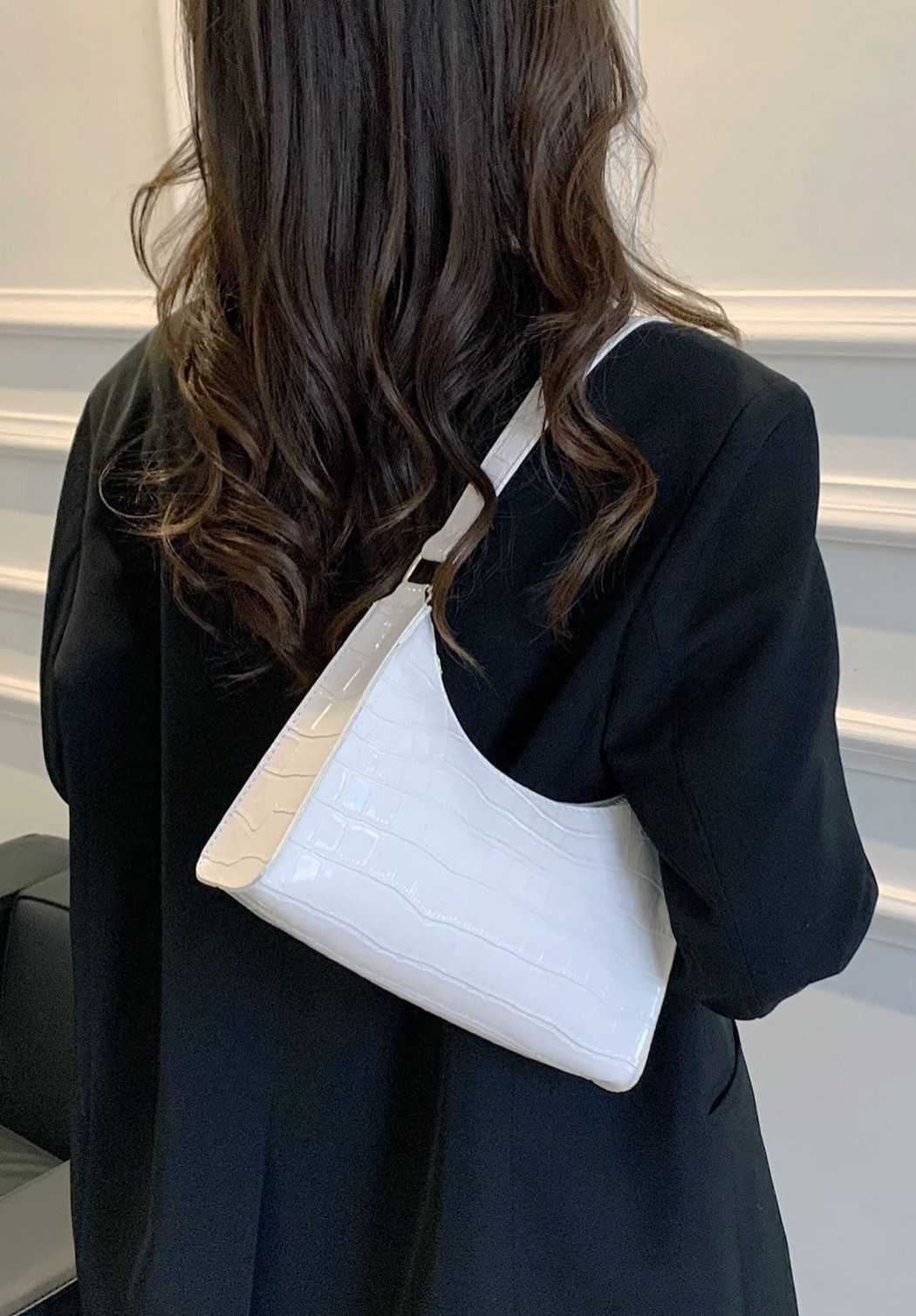 Sac croco blanc