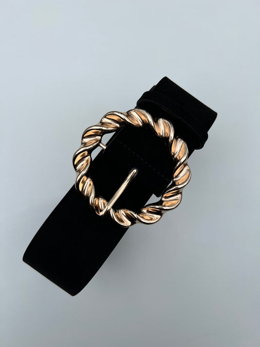 Ceinture en velours noire et doré