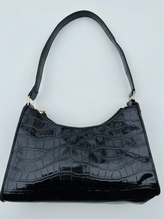 Sac croco noir